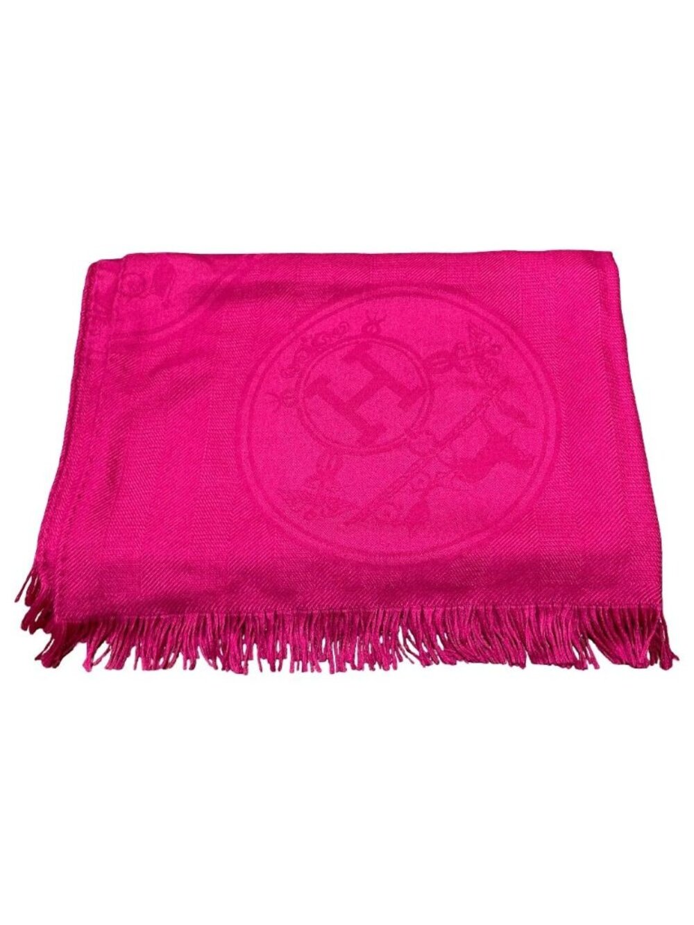 Hermes New Bliss Cashmere Silk Large Shawl Rose Pink Scarf